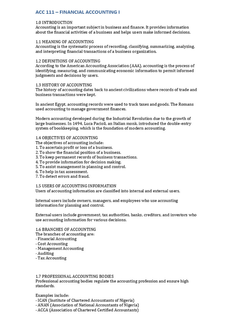 Introduction to Financial Accounting | PDF | Debits And Credits | Expense