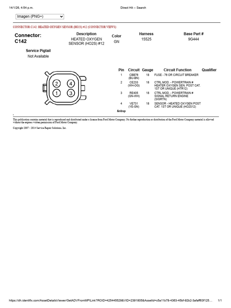 CONECTOR 1 SENSOR O2 1-1 | PDF | Electronics | Electrical Equipment