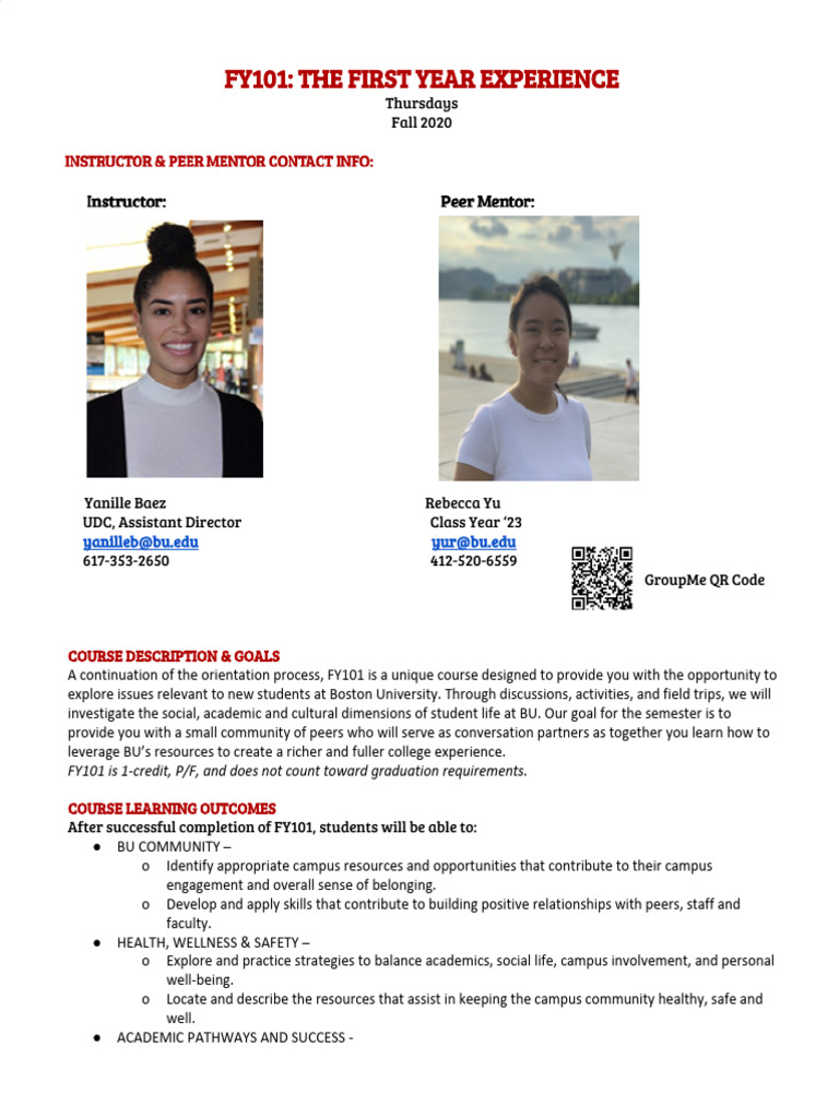First Year Experience Course Overview | PDF | Social Psychology