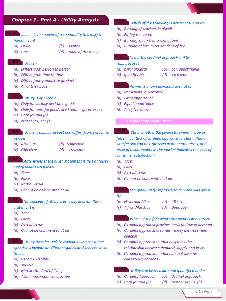 Utility Analysis and Consumer Behavior | PDF | Cost Of Living | Utility