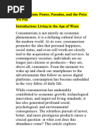 Effects of Consumerism: Pros and Cons | PDF | Cost Of Living | Consumerism