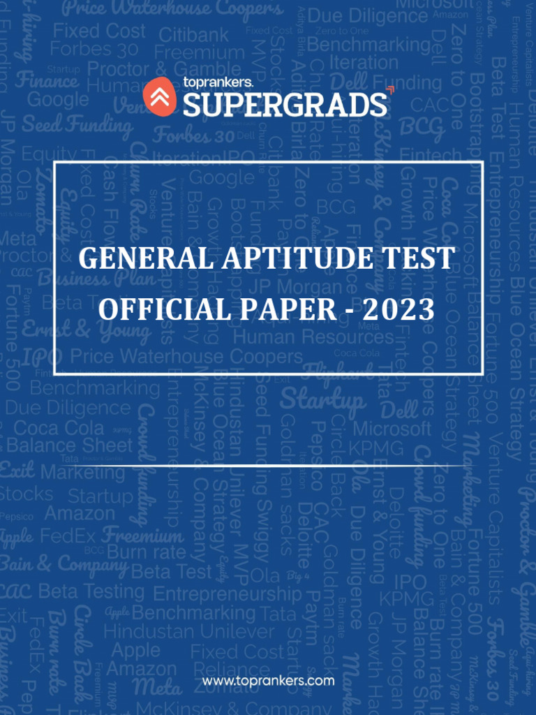 CUET 2023 General Aptitude Test Paper | PDF