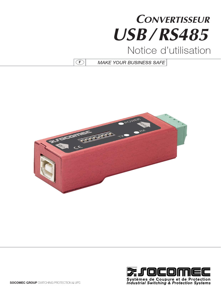 Guide d'utilisation Convertisseur USB/RS485 | PDF | USB | Microsoft Windows