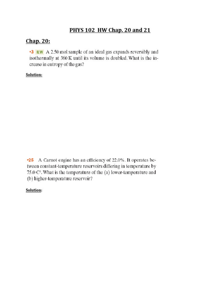 Phys 102 Hw Chap20 - 21 | PDF