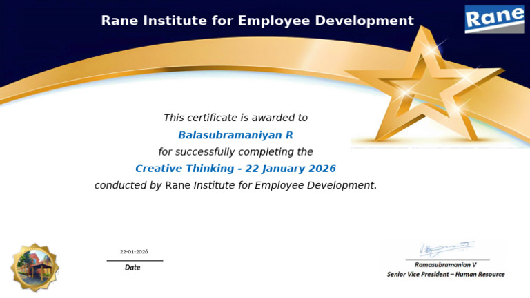 Certificate of Completion: Creative Thinking | PDF