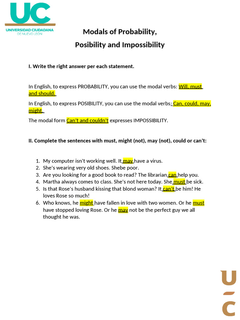 Modals of Posibility 30708 LHRC | PDF