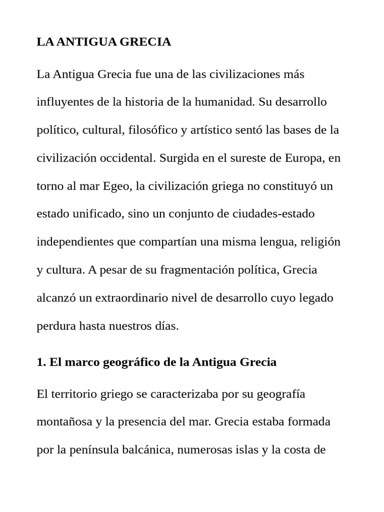 Legado y Cultura de la Antigua Grecia | PDF | Antigua Grecia | Esparta