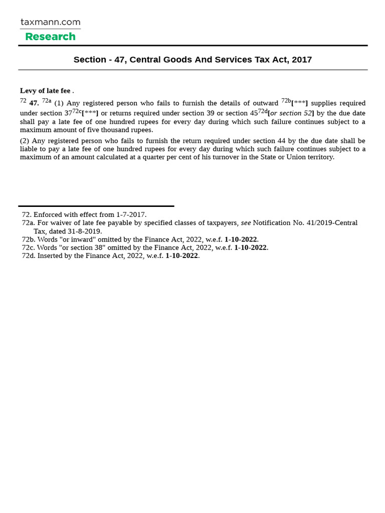 2022 10 14T00 00 Section 47 Central Goods and Services Tax Act 2017 ...