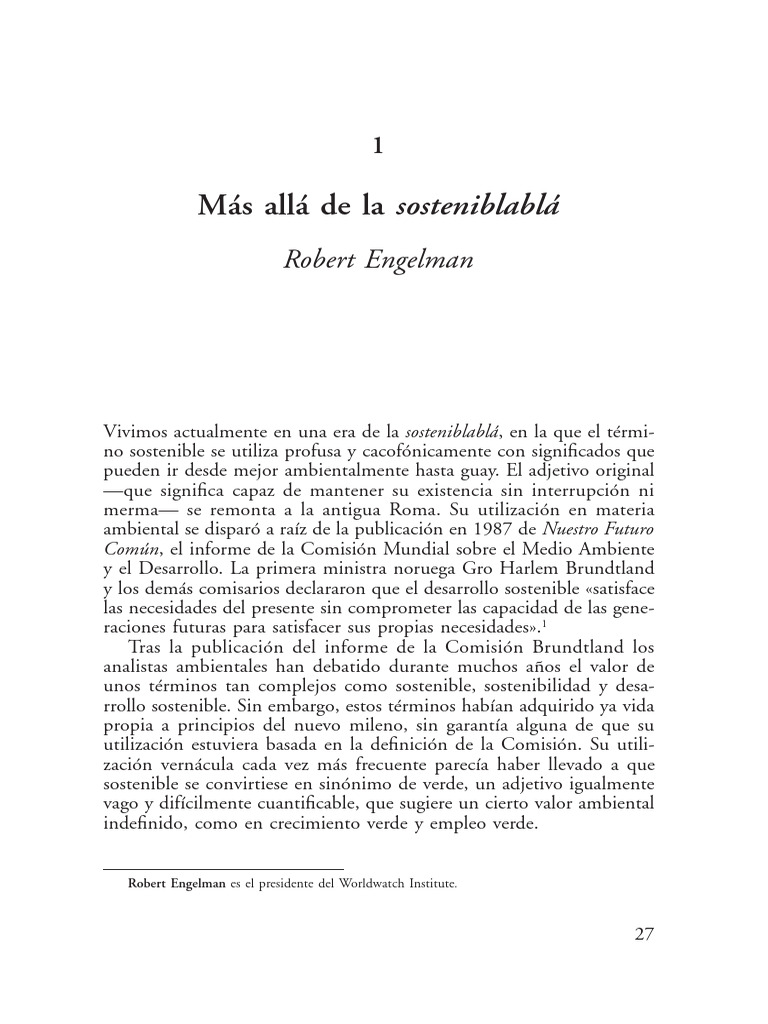 Engelman_Sosteniblablá | PDF | Sustentabilidad | Combustibles fósiles