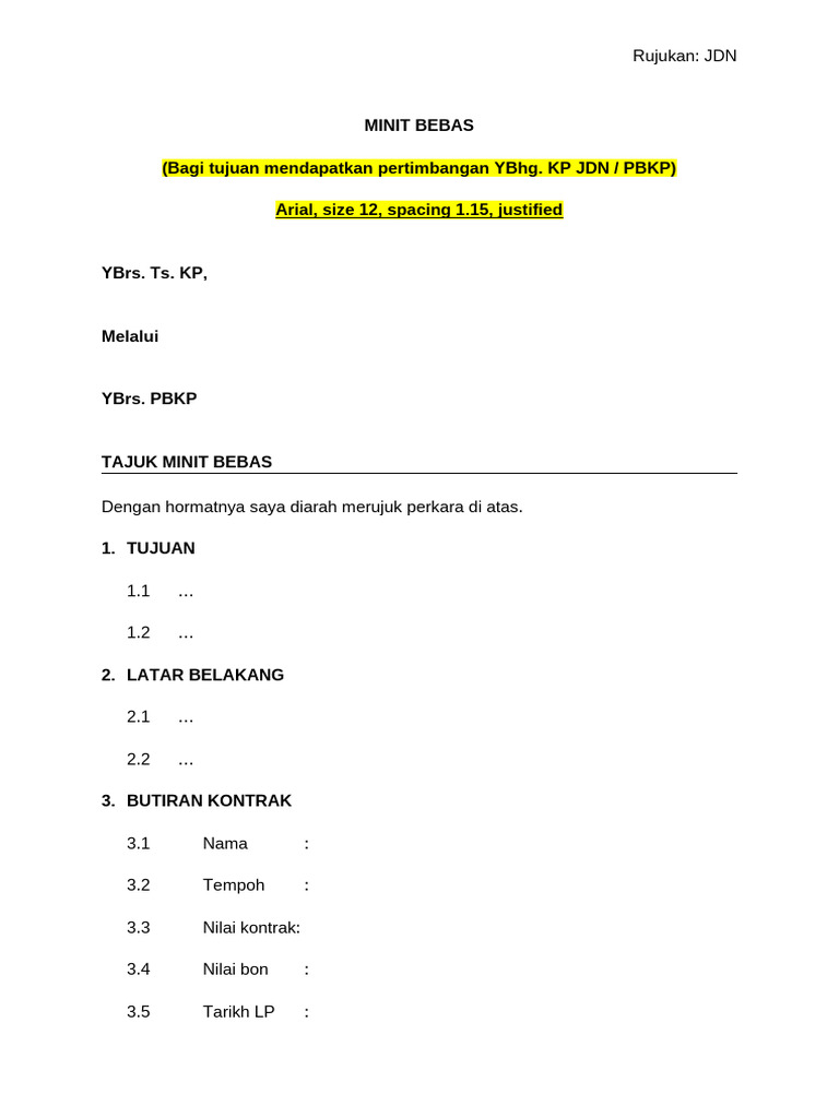 Format Minit Ceraian BKP JDN 2025 | PDF