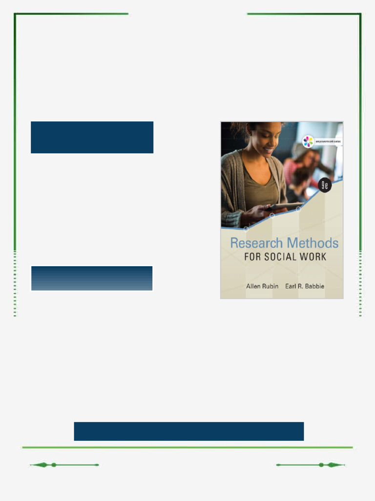 Research Methods for Social Work Allen Rubin eBook corrected digital ...