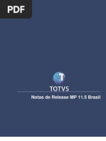 Notas de Release Microsiga Protheus Versao 11