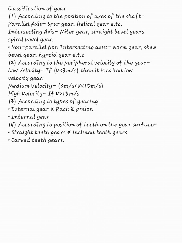 Gear Classification | PDF