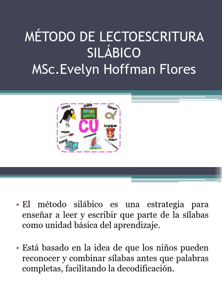 Métodos de lectoescritura silábico | PDF | Sílaba | Vocal