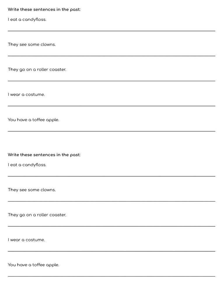 Sentences in the Past | PDF