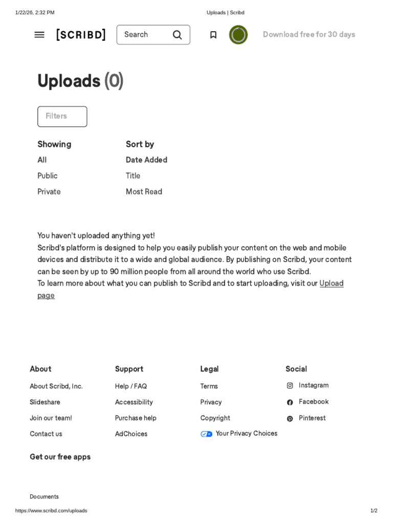 Publish Your Content on Scribd | PDF