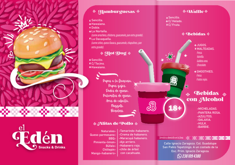 MENÚ ROSA | PDF | Cocinando | Cocina occidental