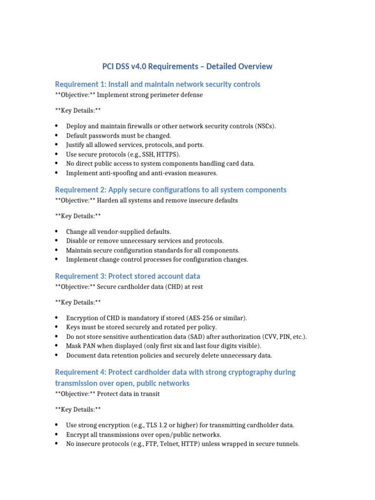 PCI DSS v4.0 Compliance Requirements Guide | PDF | Malware | Virtual ...
