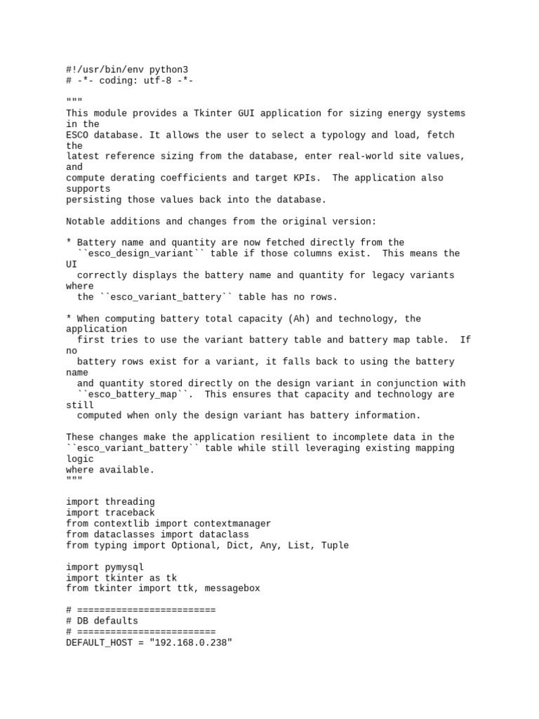Tkinter Energy System Sizing App | PDF | Integer (Computer Science ...