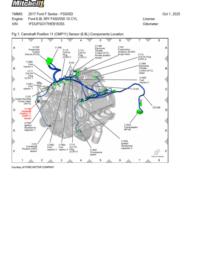 Ford 6.8L CMP11 Sensor Location Guide | PDF