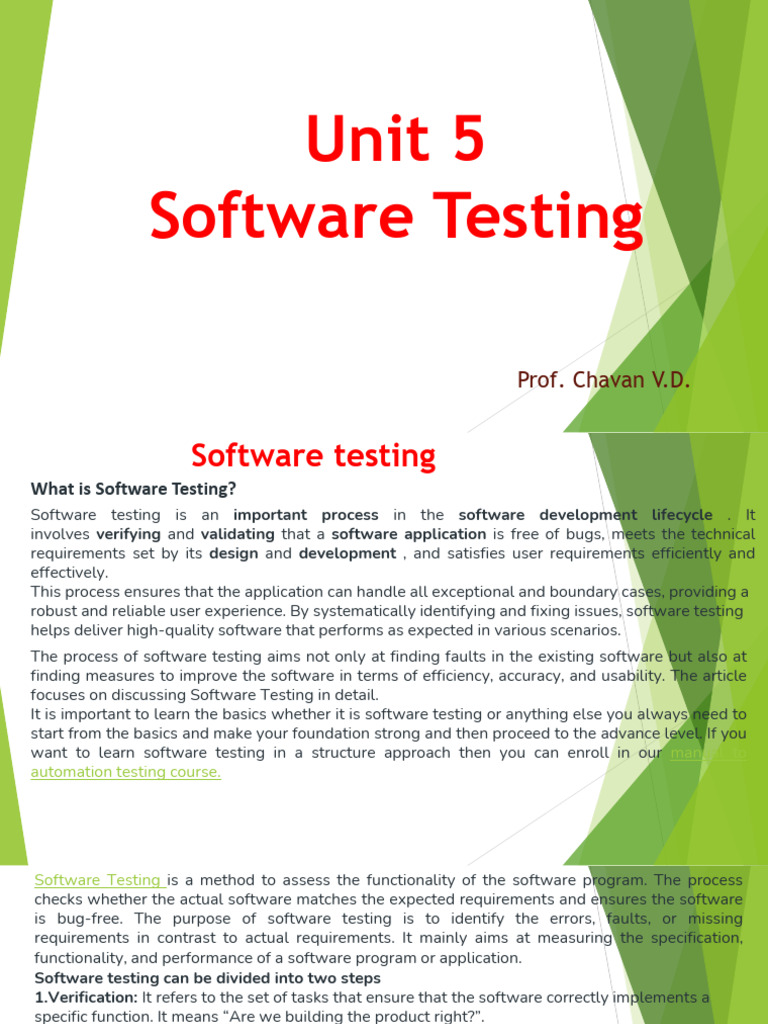 Comprehensive Guide to Software Testing | PDF | Software Testing | Test ...