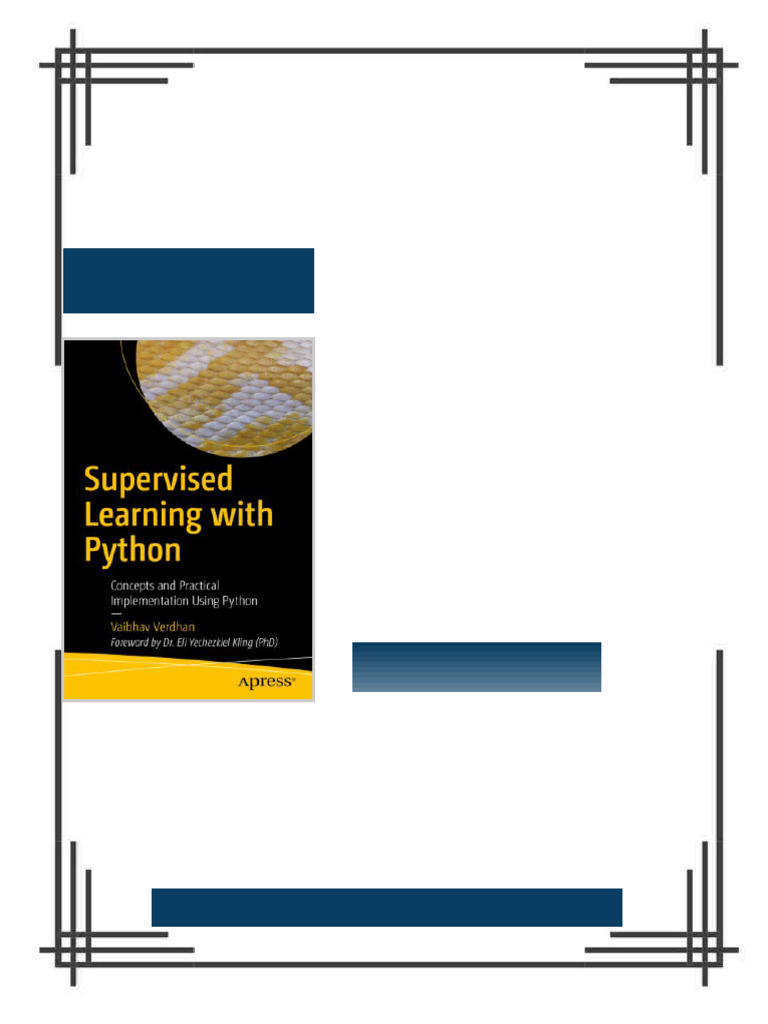 Supervised Learning with Python: Concepts and Practical Implementation ...