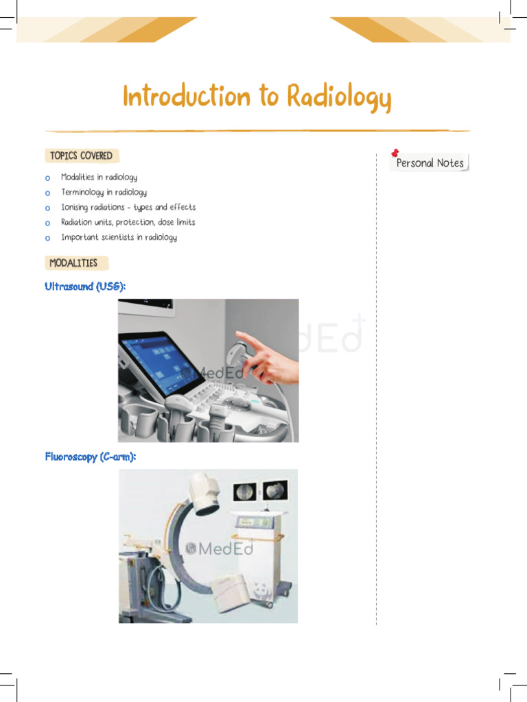 Overview of Radiology Modalities and Terms | PDF | Ct Scan | Radiography