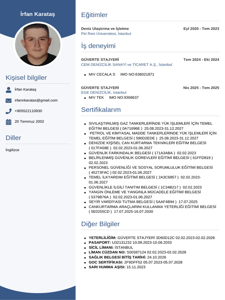 CV İrfan Karataş-1 | PDF