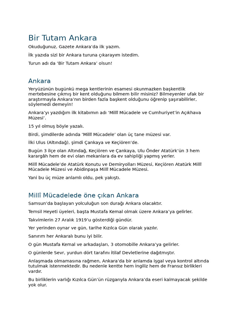 Necati Yalçın Bir Tutam Ankara | PDF