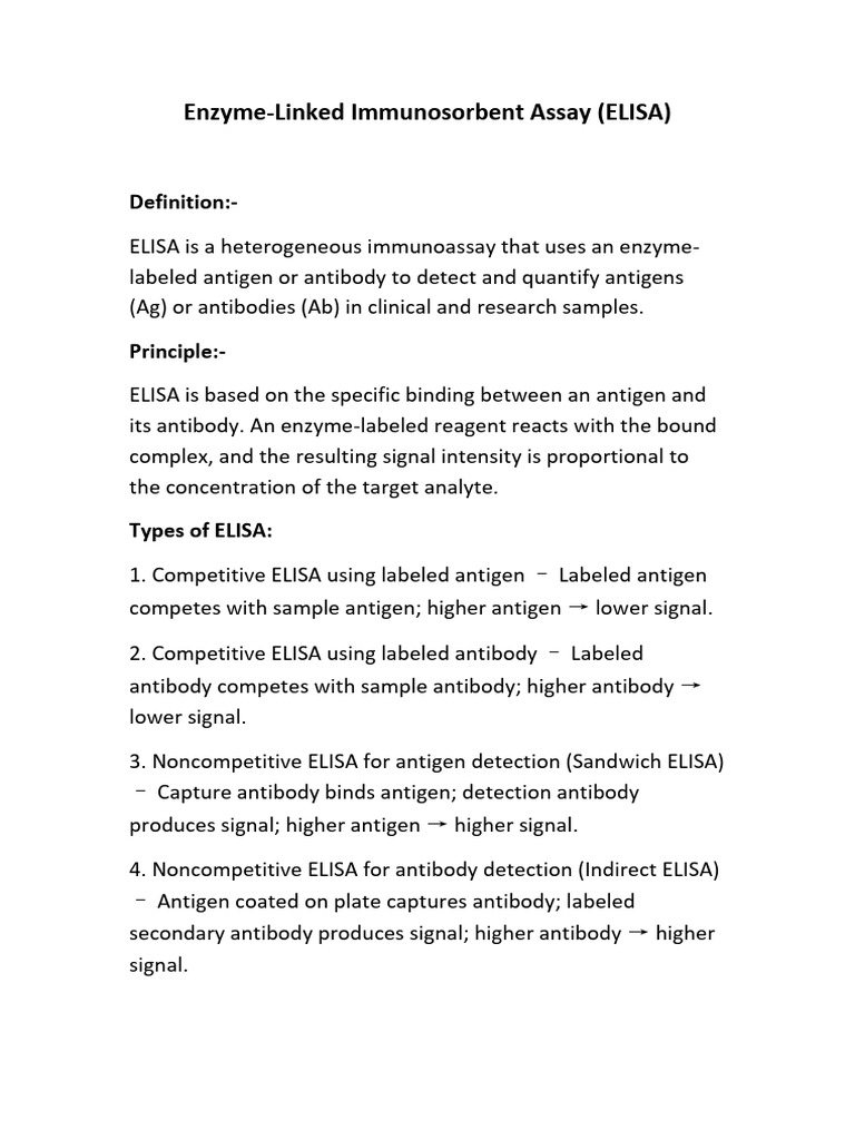 ELISA and RIA: Immunoassay Techniques | PDF | Elisa | Immunoassay