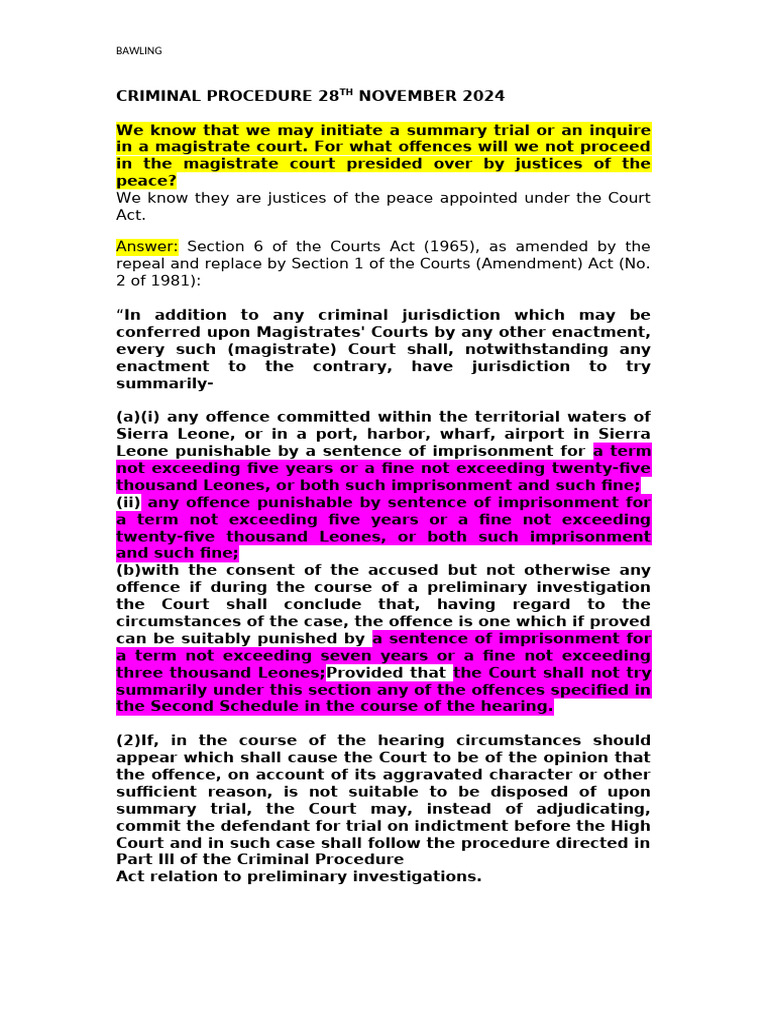 Magistrate Court Jurisdiction Overview | PDF | Arrest Warrant | Magistrate