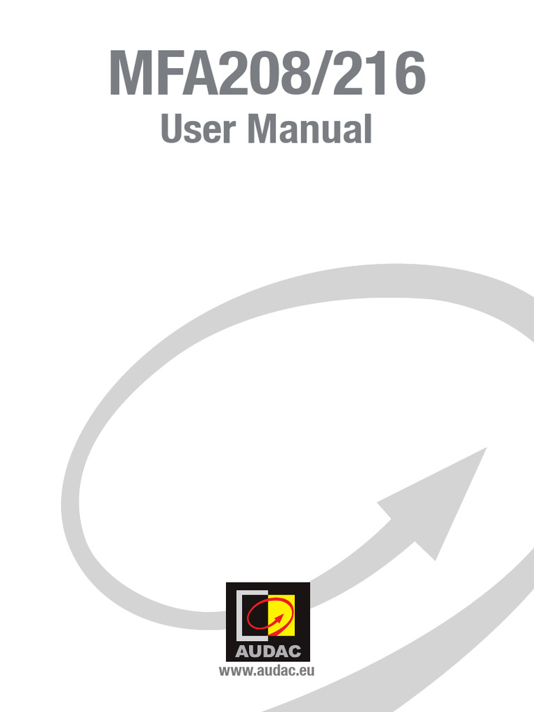 MFA208/216 User Manual for Amplifiers | PDF | Amplifier | Ip Address