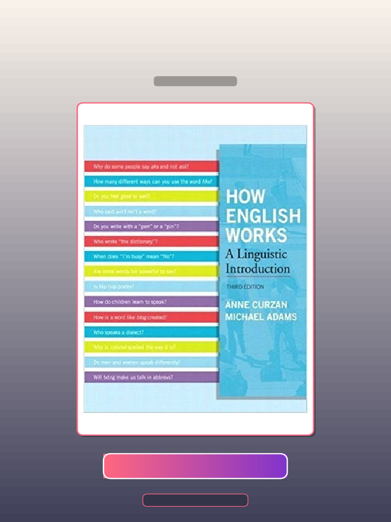 Test Bank for How English Works a Linguistic Introduction 3rd Edition ...