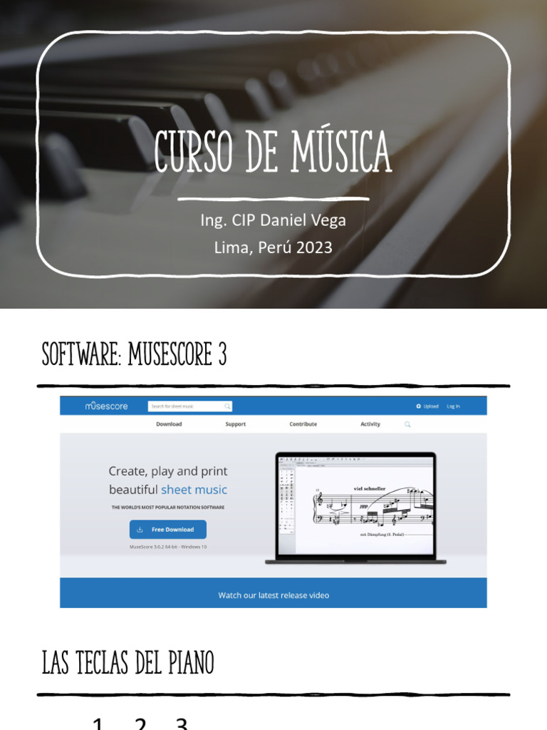 Curso de Música: Teclado y Notación | PDF | Performing Arts | Elements ...