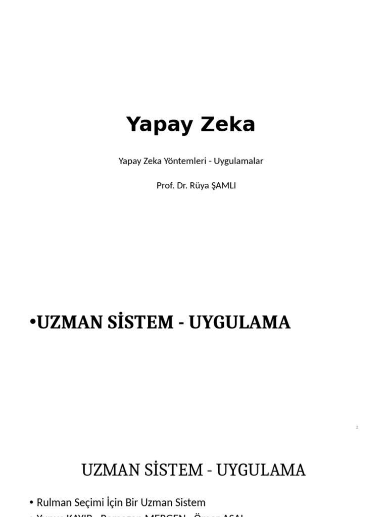 4-5 - Yapay Zeka Yöntemleri̇ - Uygulamalar | PDF