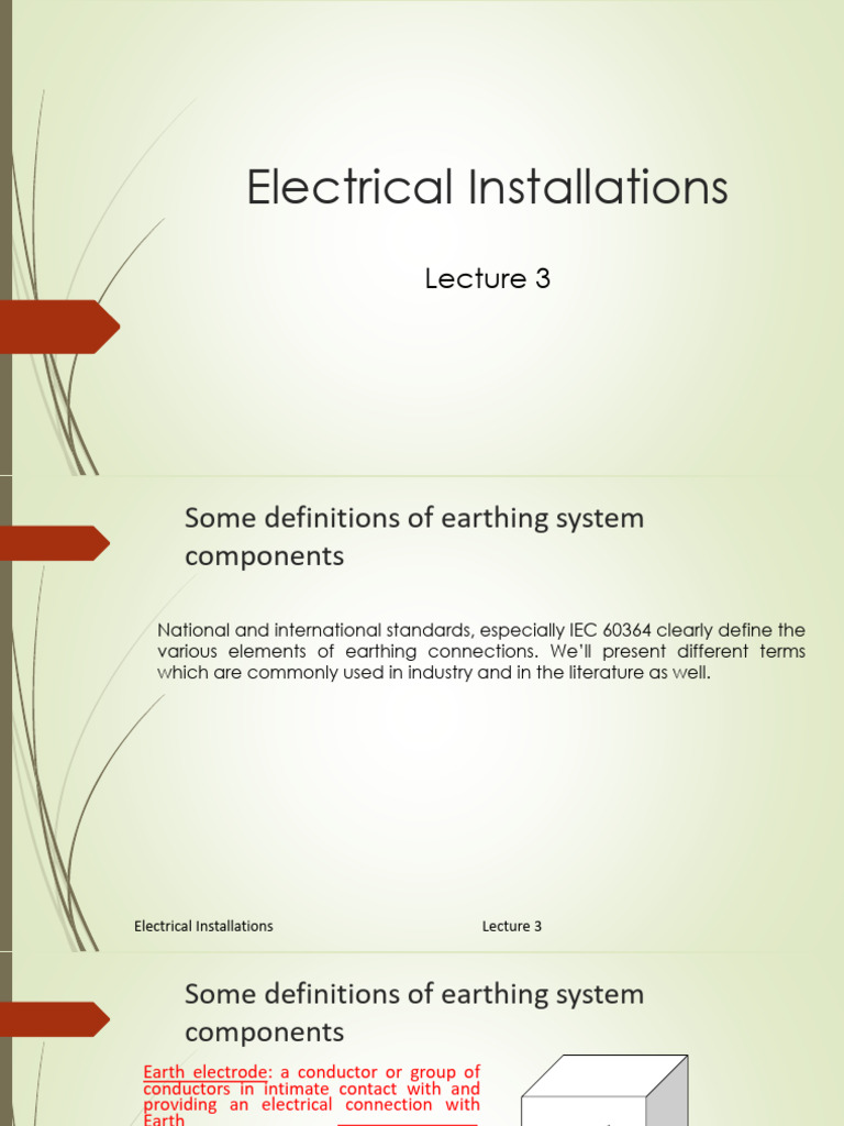 Earthing System Components Explained | PDF | Electrical Wiring ...