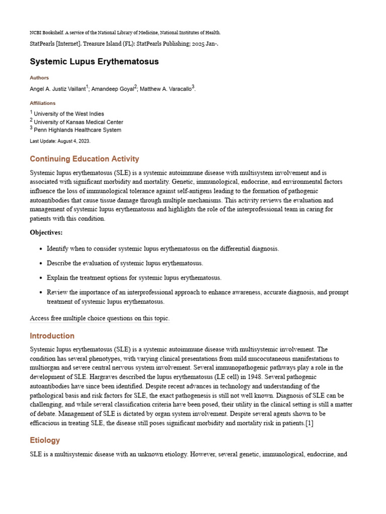 Understanding Systemic Lupus Erythematosus | PDF | Toll Like Receptor ...