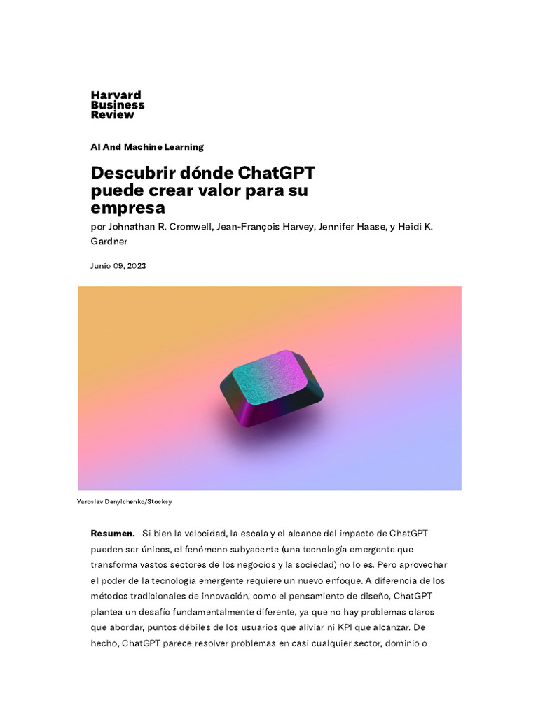 3. Descubrir dónde ChatGPT puede crear valor para su empresa. | PDF ...