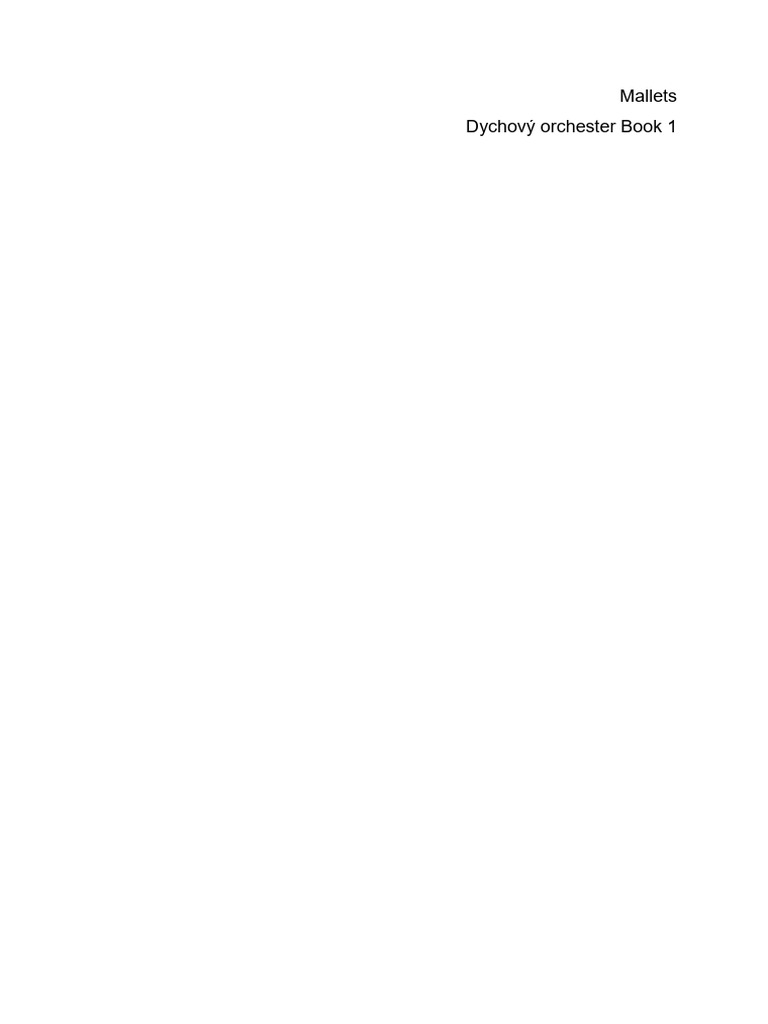 Mallets: Arrangements for Percussion | PDF