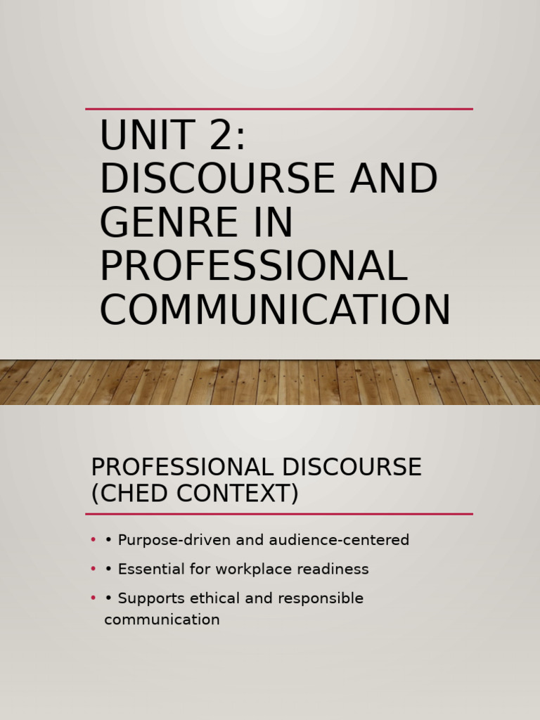 Discourse and Genre in Professional Communication | PDF