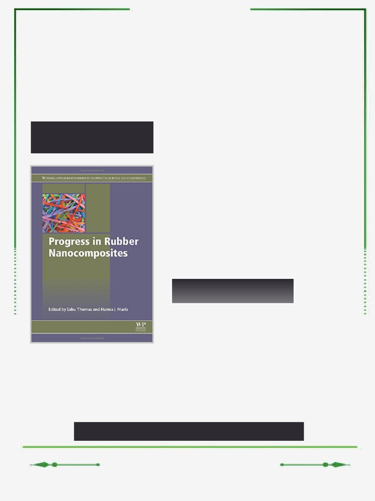 Progress in Rubber Nanocomposites 1st Edition Sabu Thomas eBook source ...