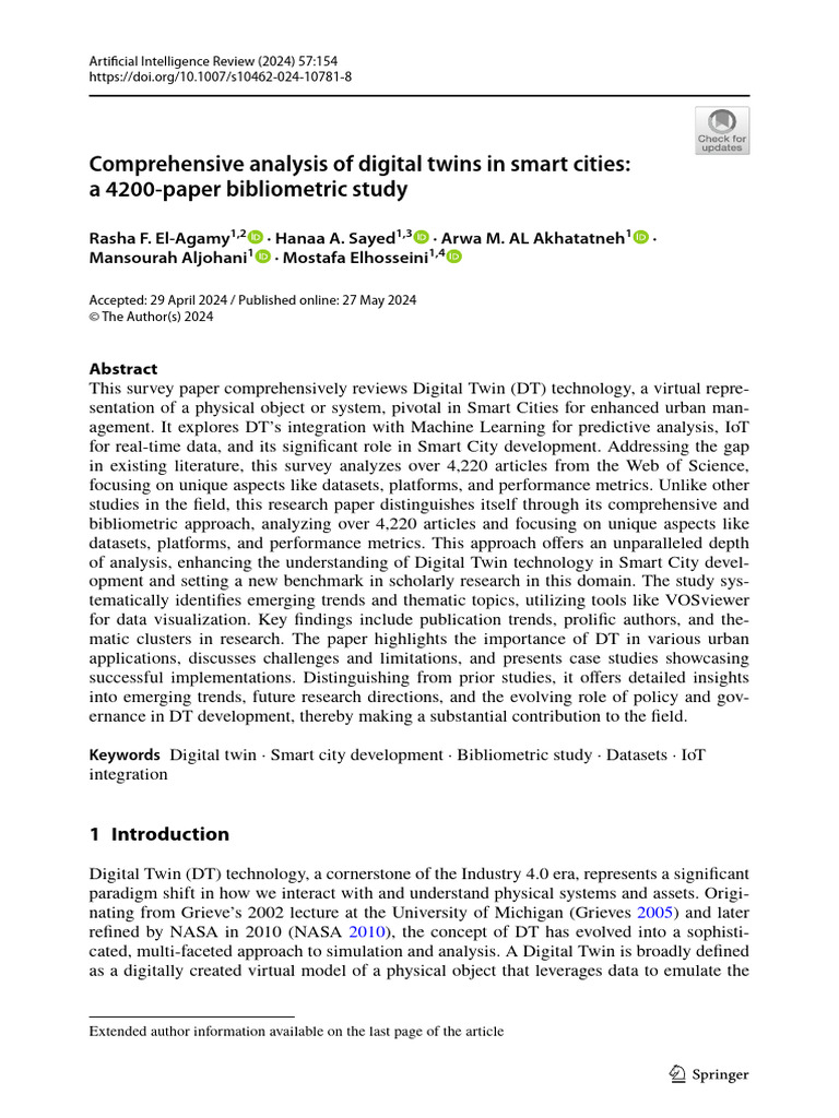 Digital Twins in Smart Cities: A Bibliometric Study | PDF | Internet Of ...