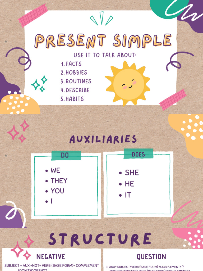 Present Simple Grammar Guide | PDF