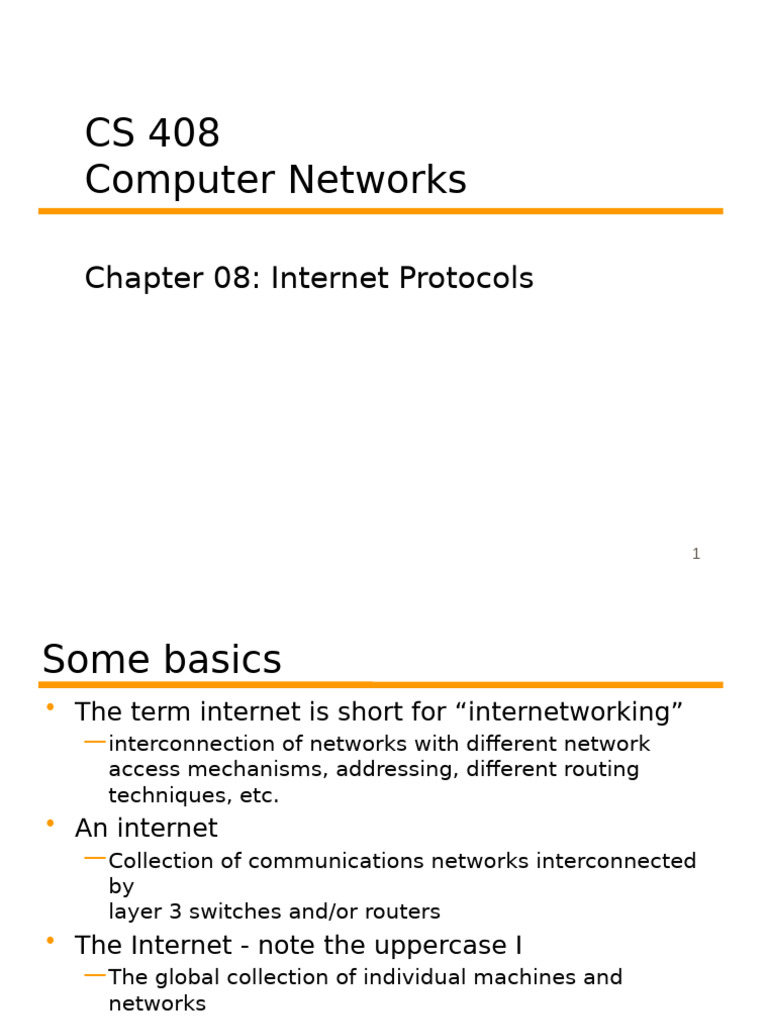 Internet Protocols Overview in Networking | PDF | Internet Protocols ...