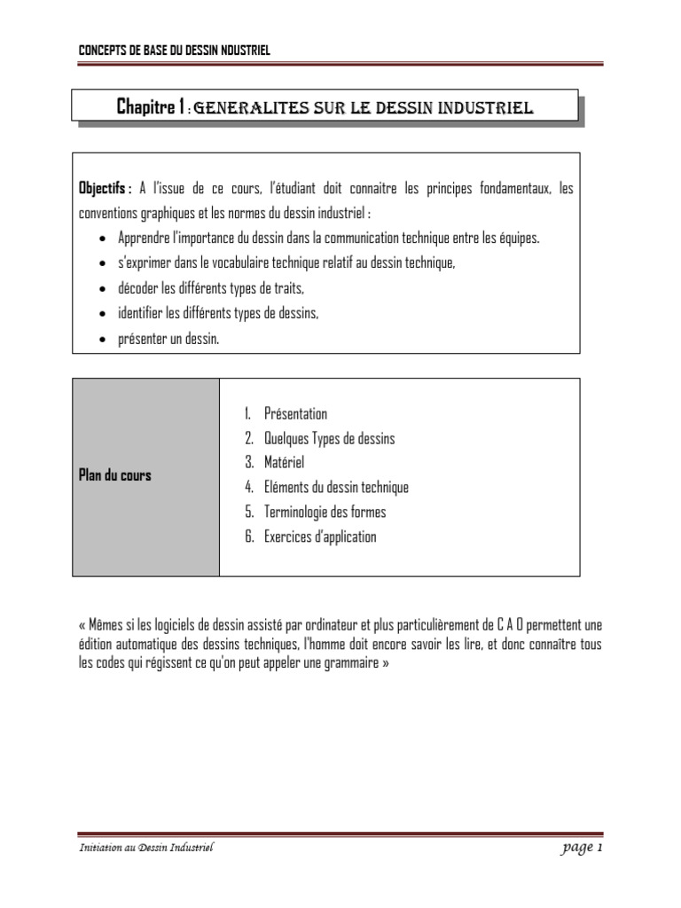 Introduction au Dessin Industriel | PDF | Dessin technique | Dessin