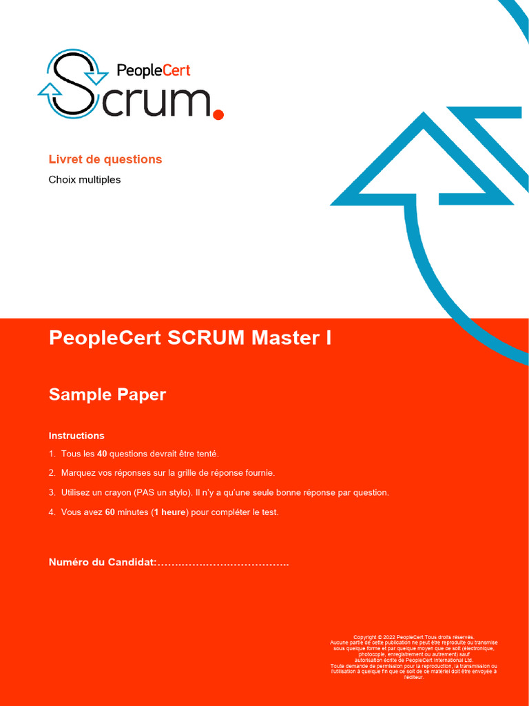 PSCM I SamplePaper v2.0 FR A4 | PDF | Scrum (développement)