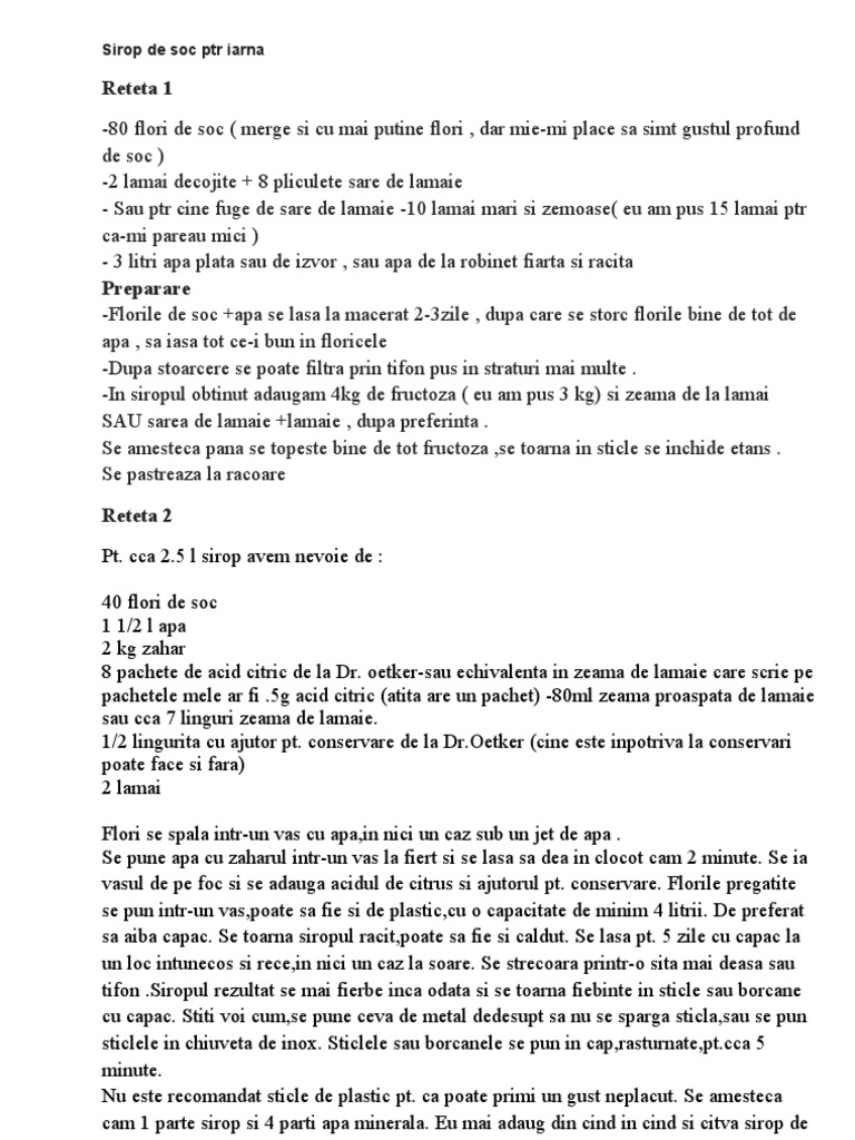 Sirop De Soc Ptr Iarna