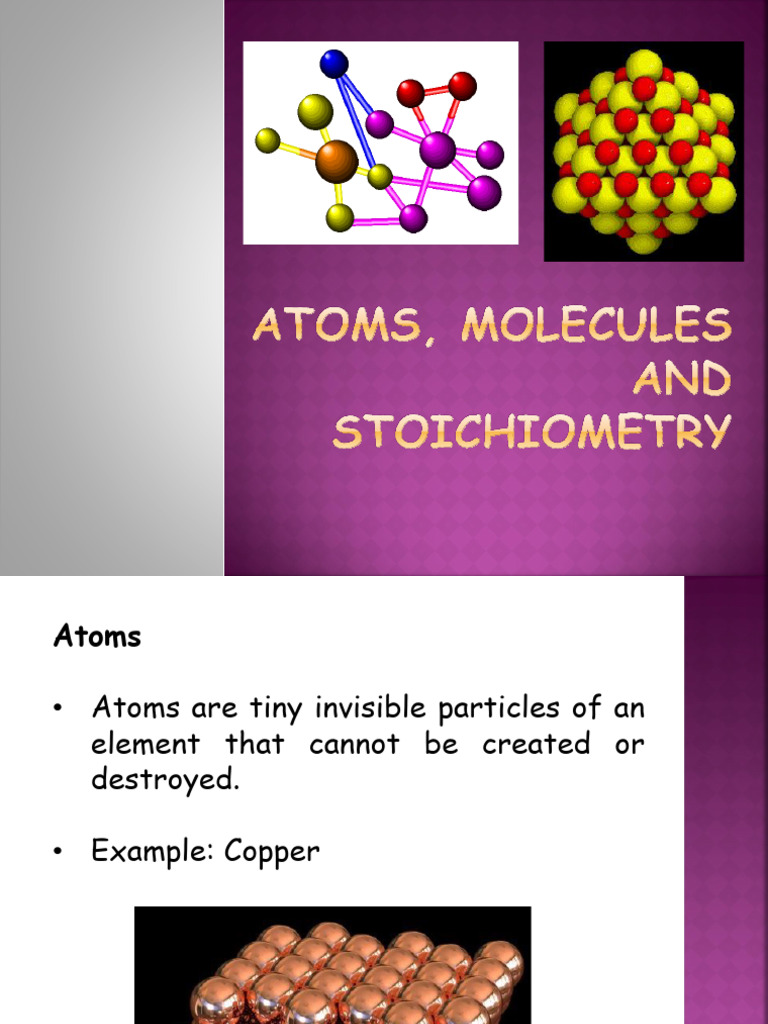 Atoms, Molecules, and Stoichiometry Guide | PDF | Mole (Unit) | Isotope