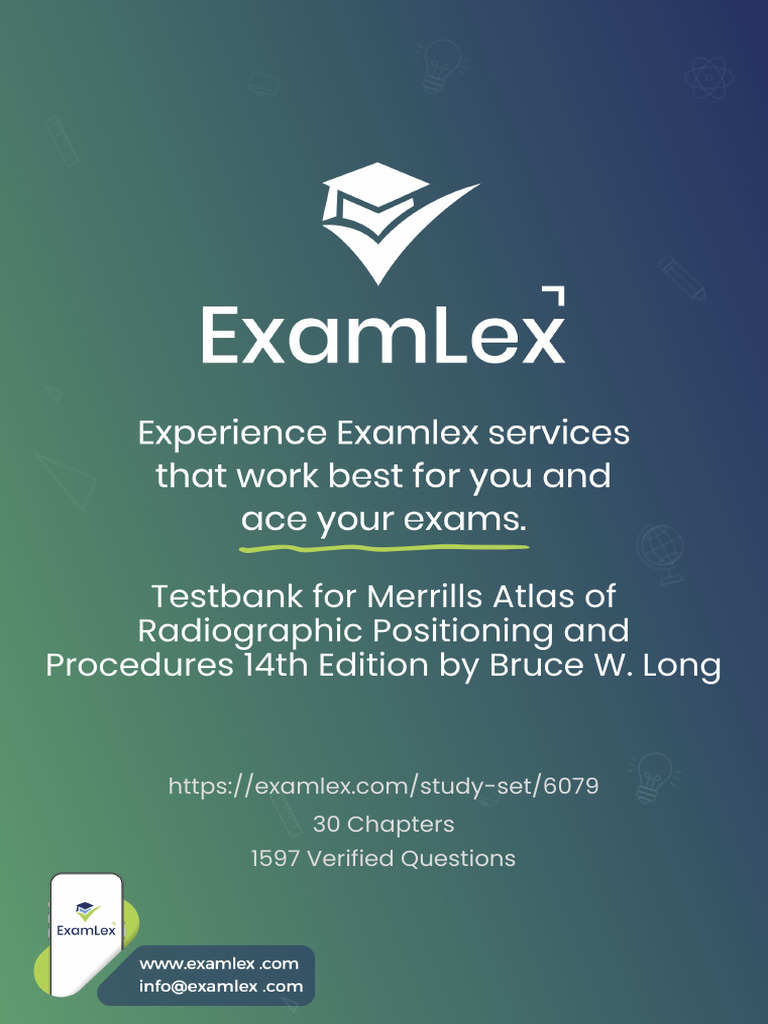 Testbank for Merrill's Radiography Guide | PDF | Radiography | Ankle
