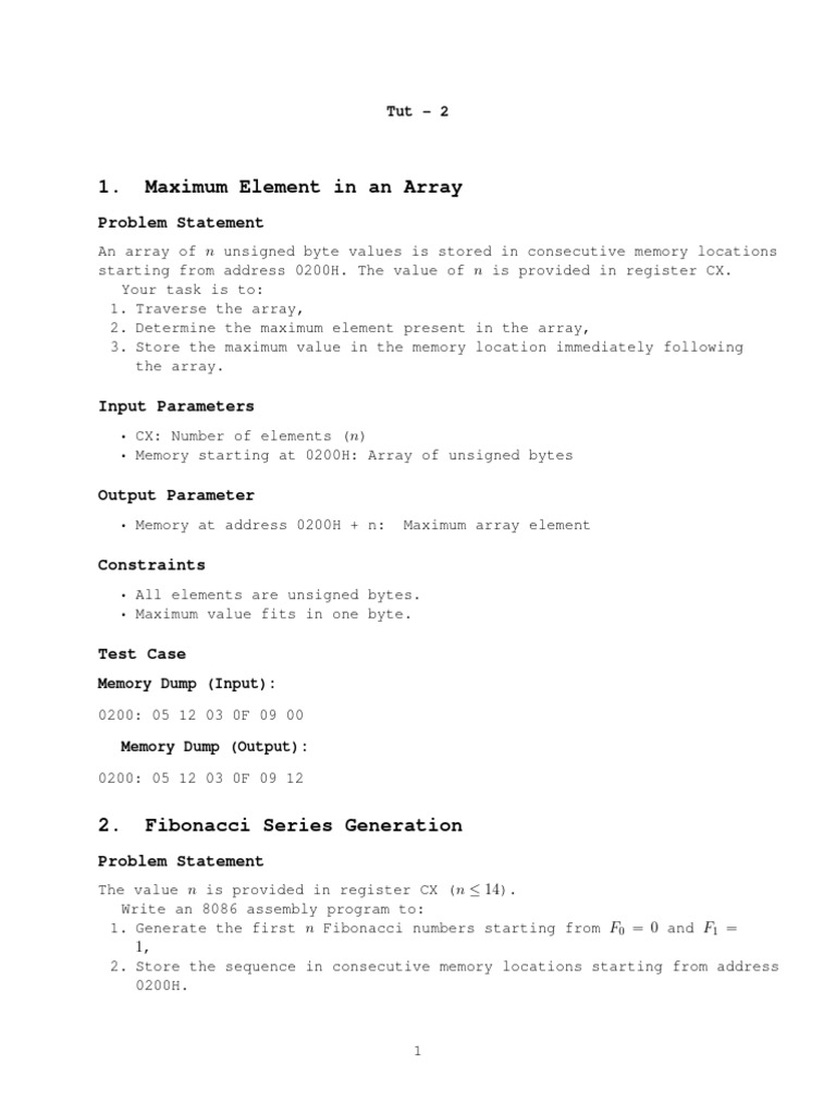 Assembly Array Operations Guide | PDF
